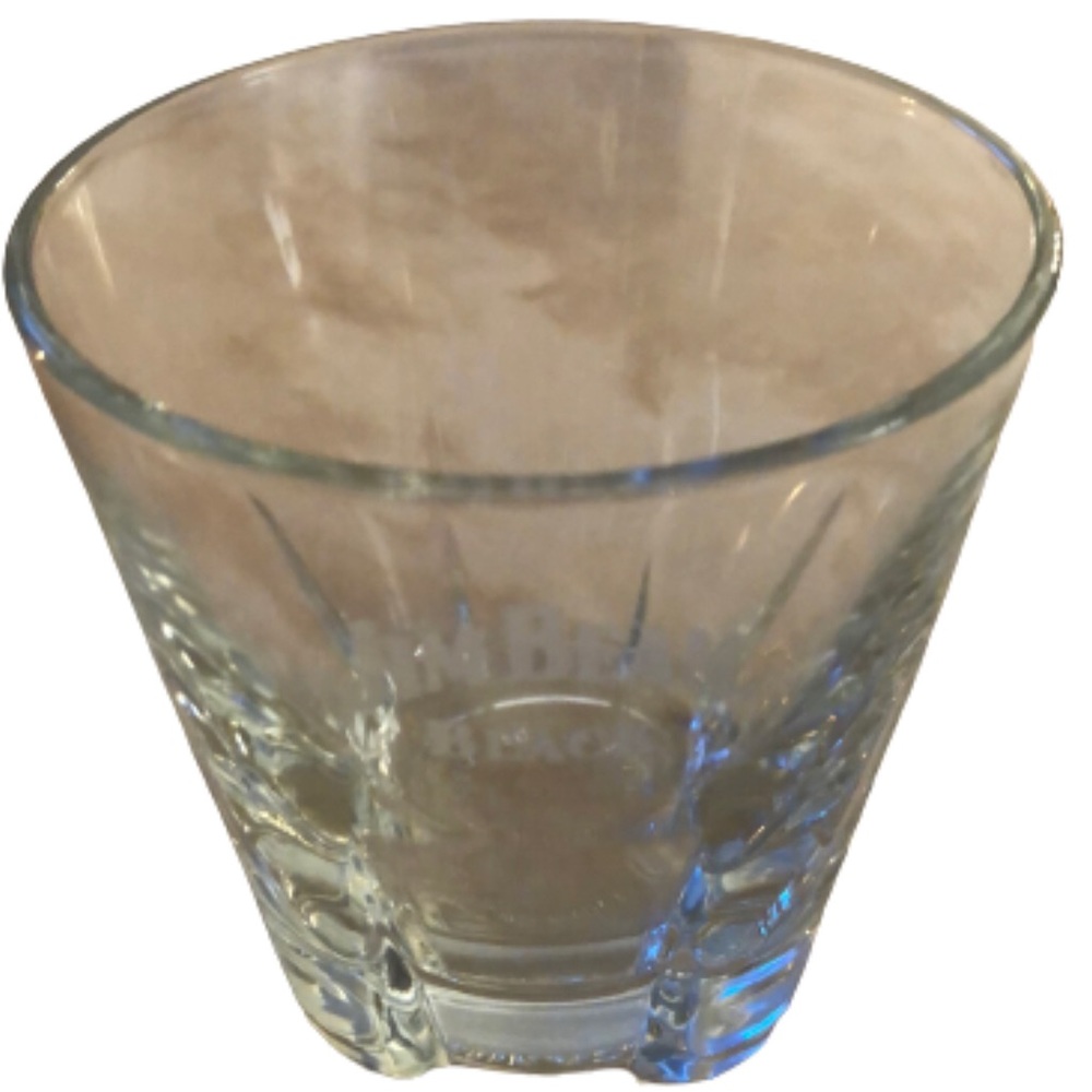 JIM BEAM BLACK DRINK GLASS • COLLECTIBLE